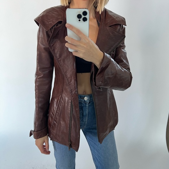 Modchi leather jacket. XS - Picture 1 of 6